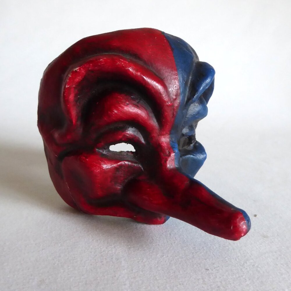 NEW VINTAGE 3” ITALY VENETIAN COMMEDIA DELL’ARTE PAPER MACHE MASK